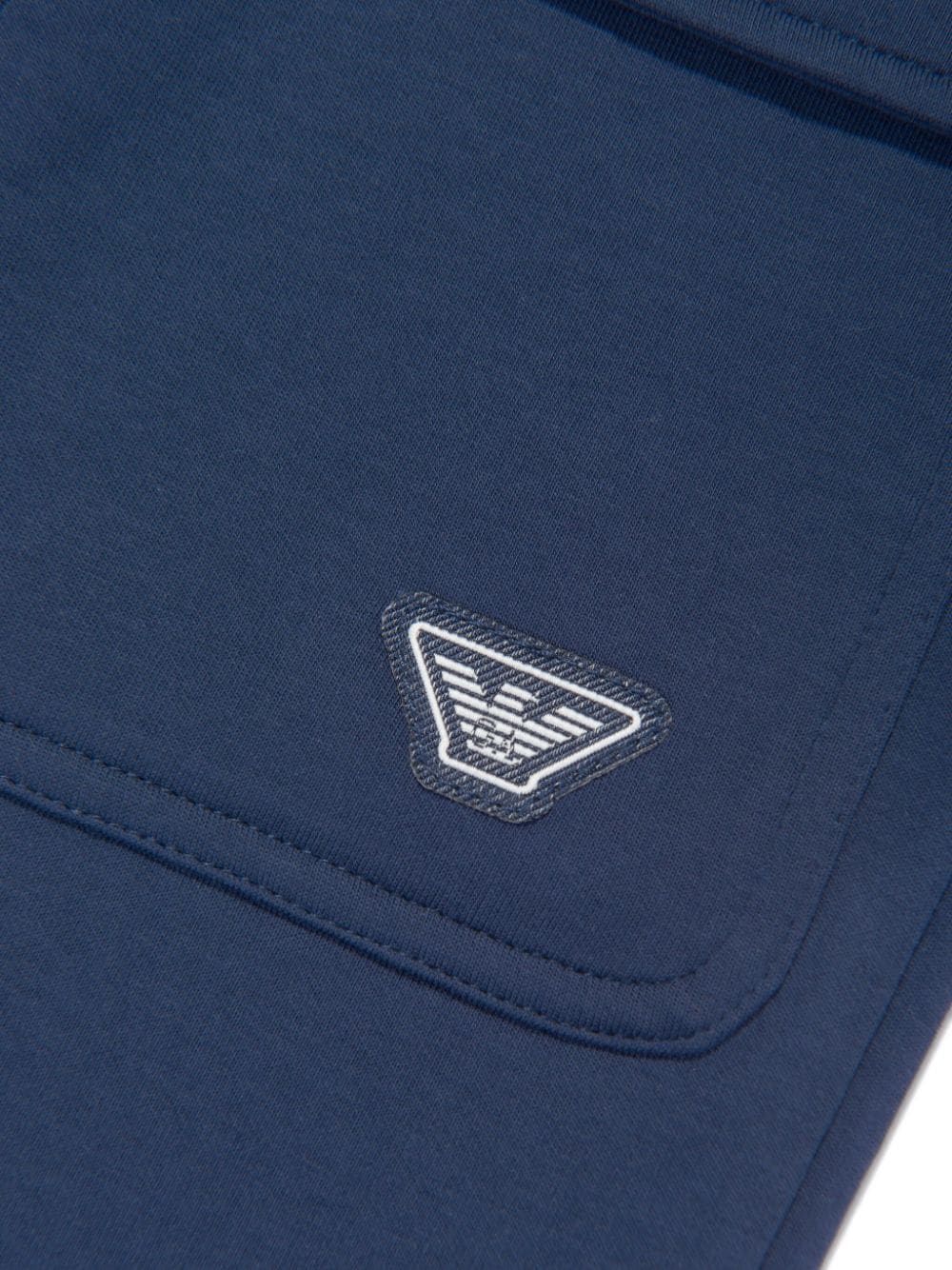 Shop Emporio Armani Logo-tape Track Pants In Blue