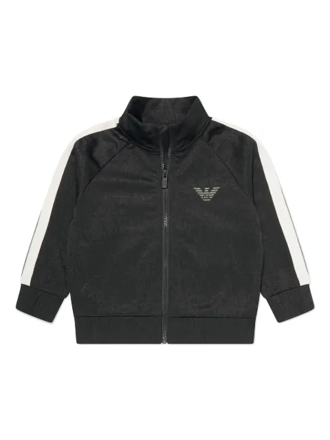 Emporio Armani Kids logo-jacquard jersey jacket