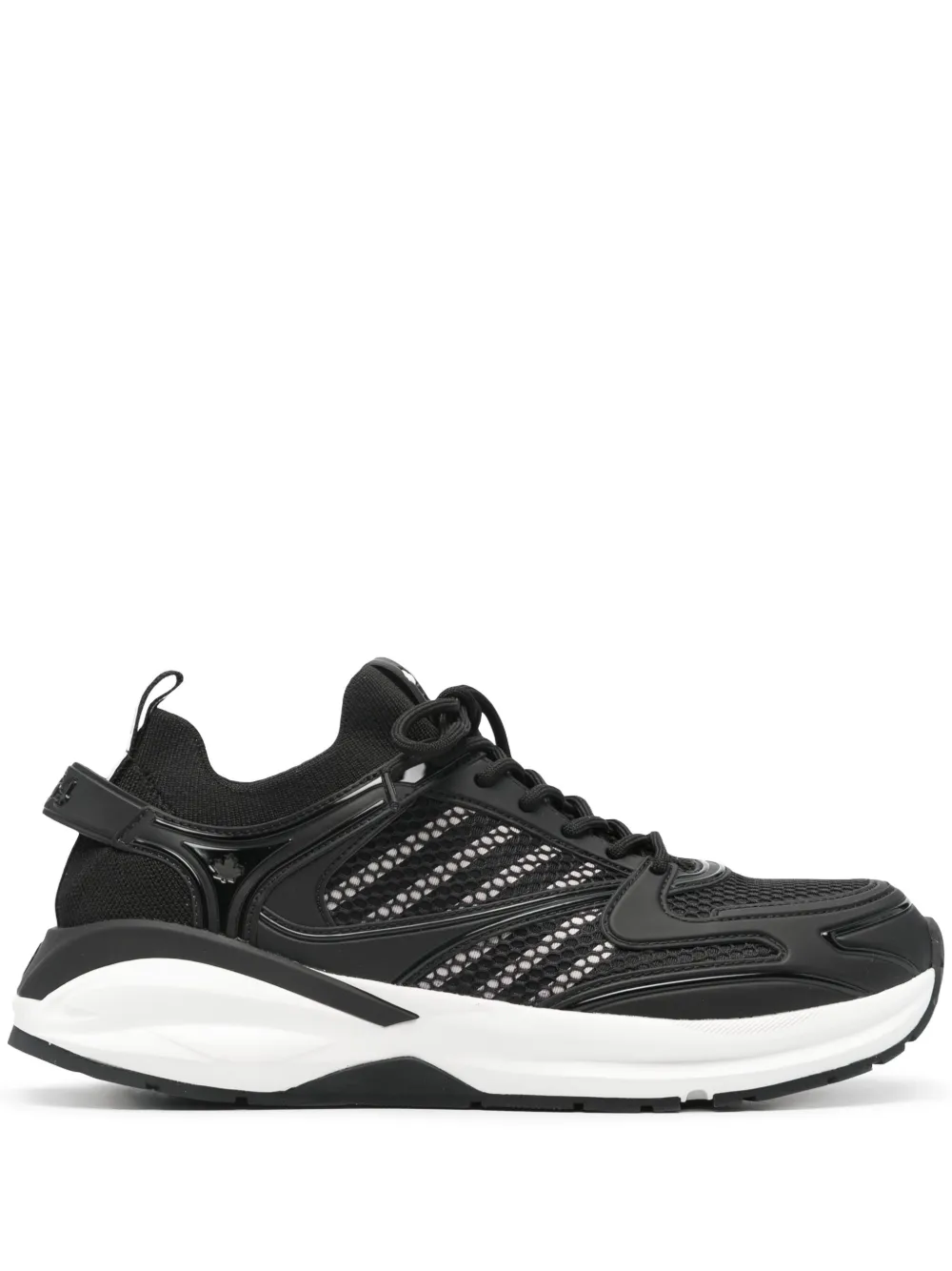 Dsquared2 X Dash Panelled Low-top Sneakers In Black