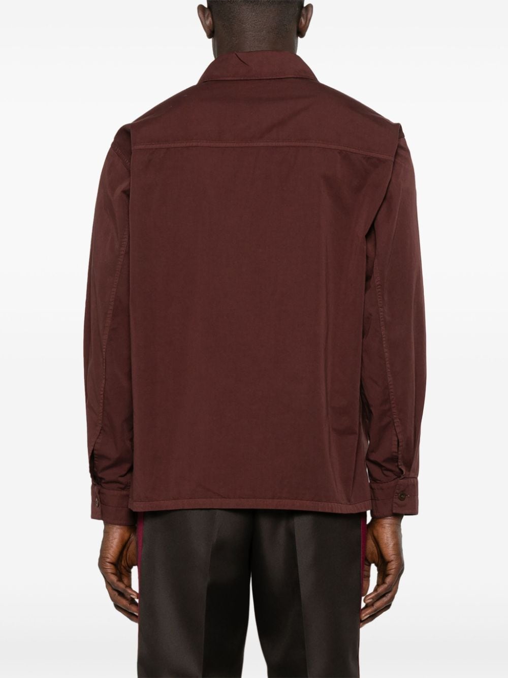 Shop Lemaire Plain Cotton Shirt In Brown