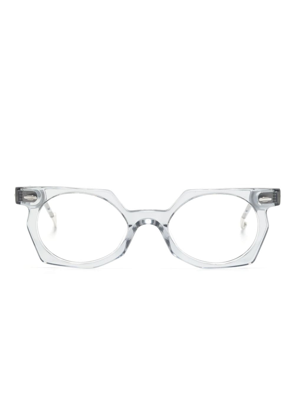 Shop Eyepetizer Anita Geometric-frame Glasses In Grey