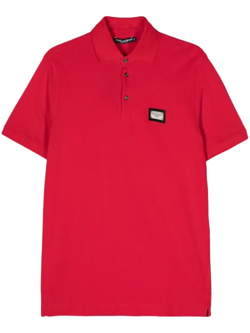 Polo à plaque logo - Dolce & Gabbana - Modalova