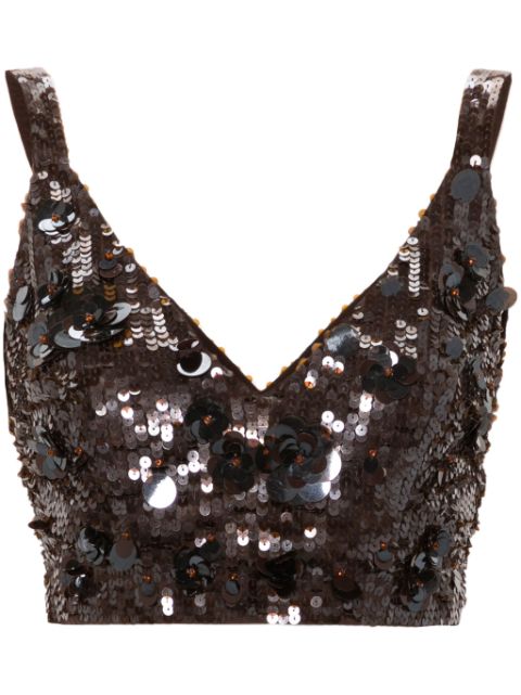 P.A.R.O.S.H. sequined top