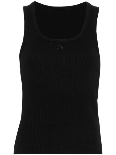 Maje embroidered-logo ribbed tank top Women