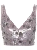P.A.R.O.S.H. sequinned top - Grey