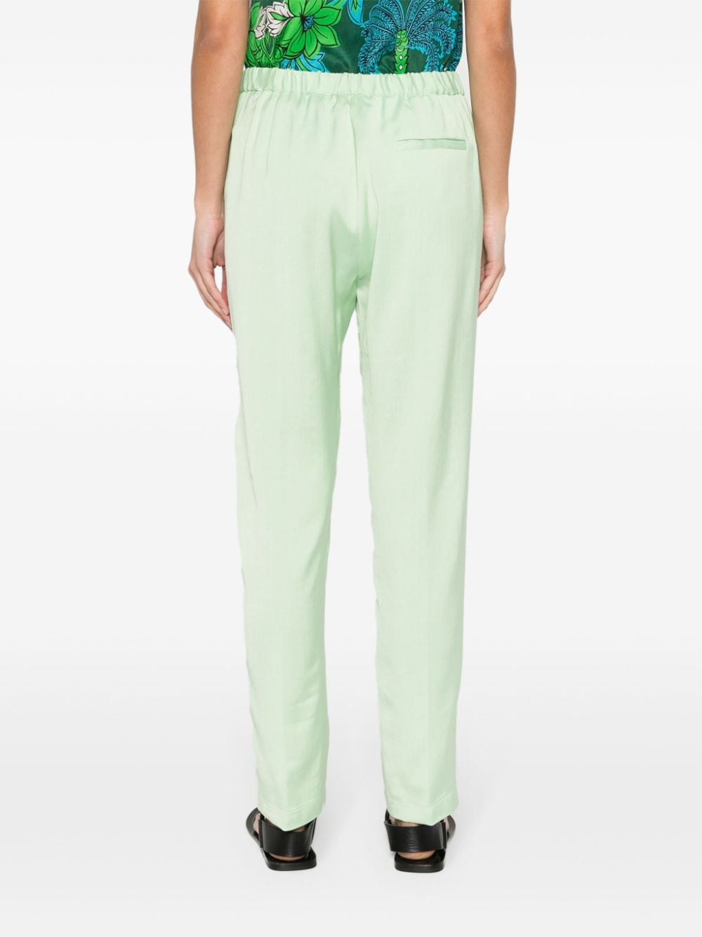 Shop Forte Forte High-waist Tapered Trousers In Green