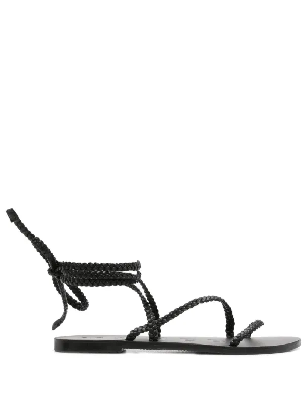Manebi Canyon Leather Sandals | Black | FARFETCH JO