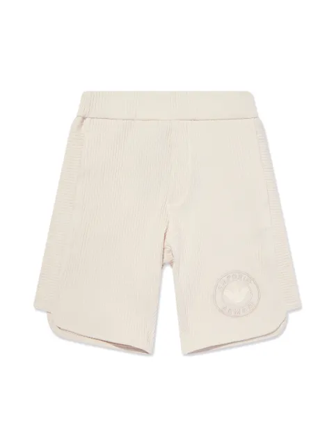 Emporio Armani Kids logo-embroidered ribbed shorts