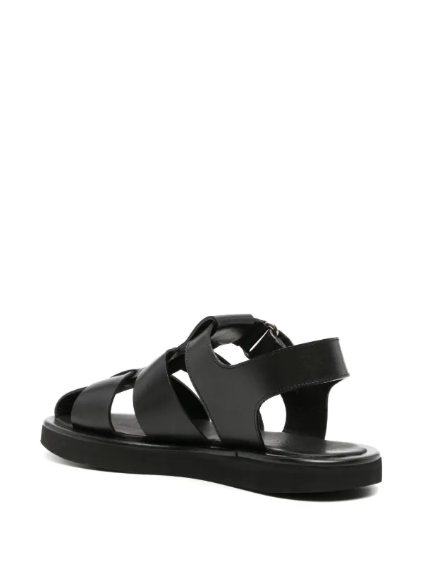 Studio Nicholson Cassius Leather Sandals | Black | FARFETCH