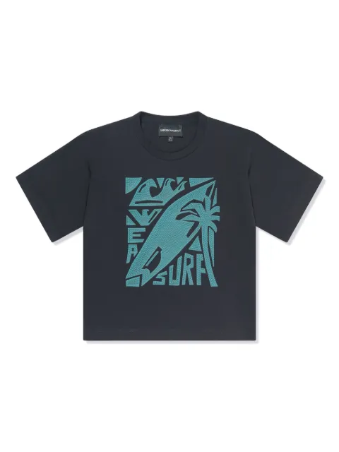 Emporio Armani Kids graphic-print cotton T-shirt