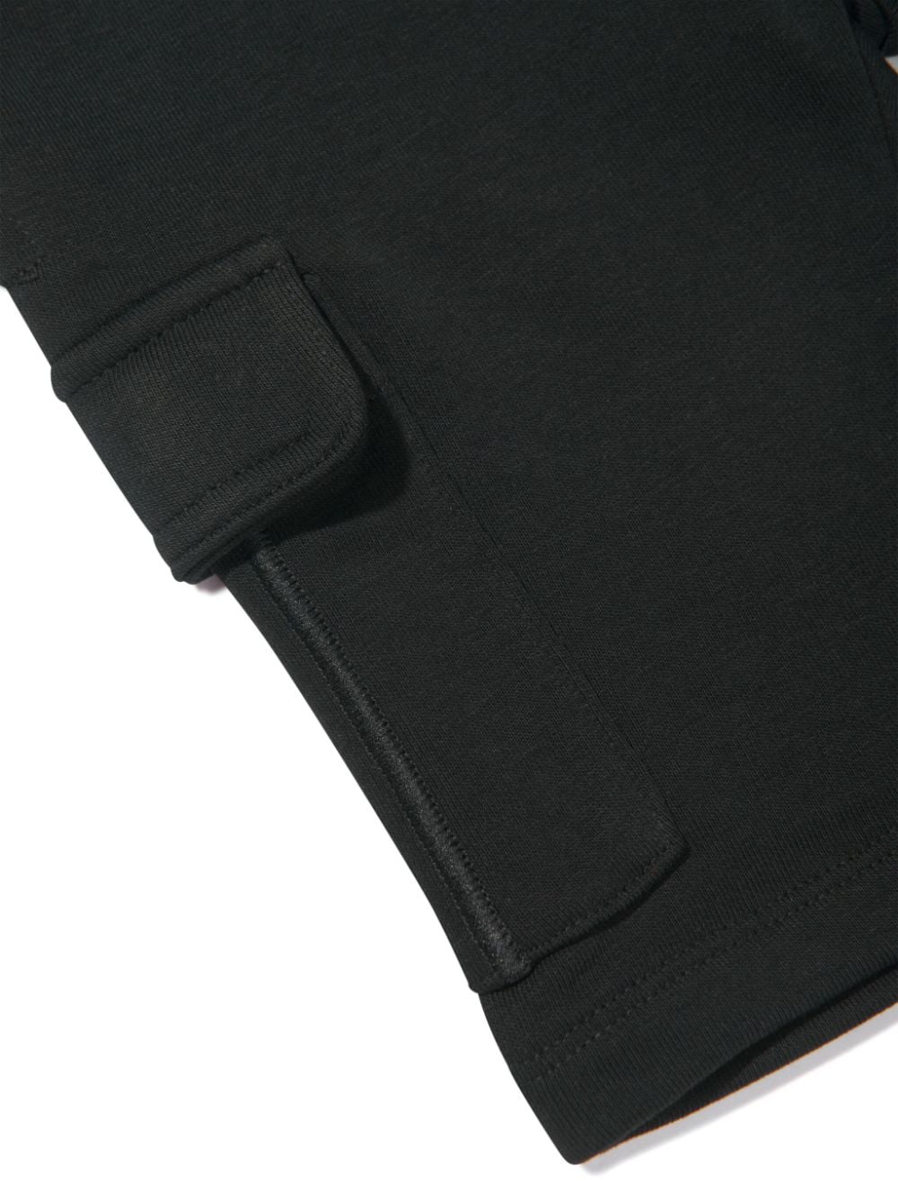 Shop Guess Logo-appliqué Track Shorts In Black