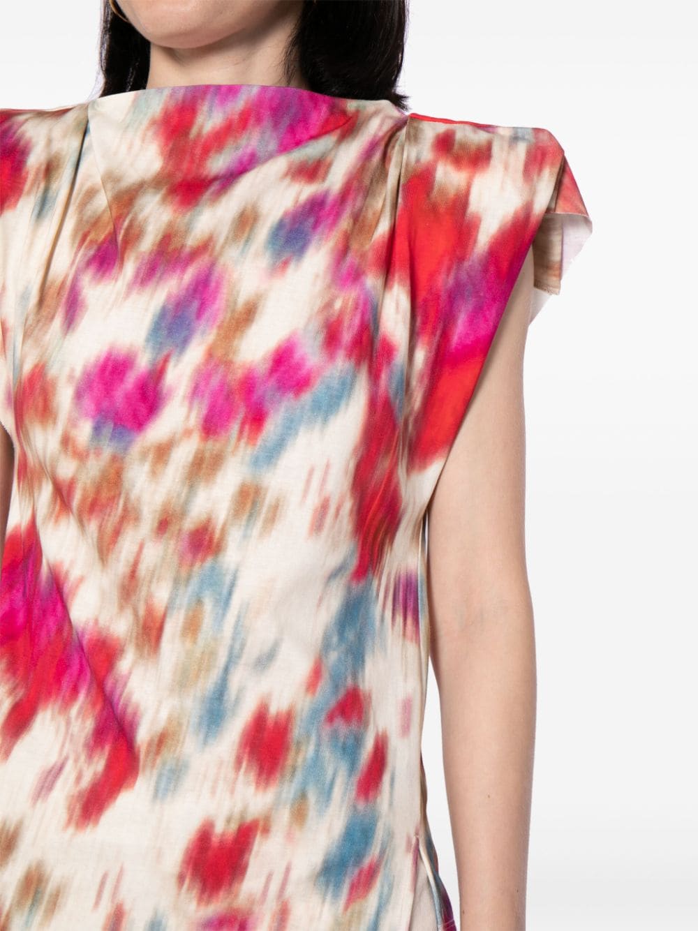 Shop Isabel Marant Abstract-print T-shirt In Neutrals
