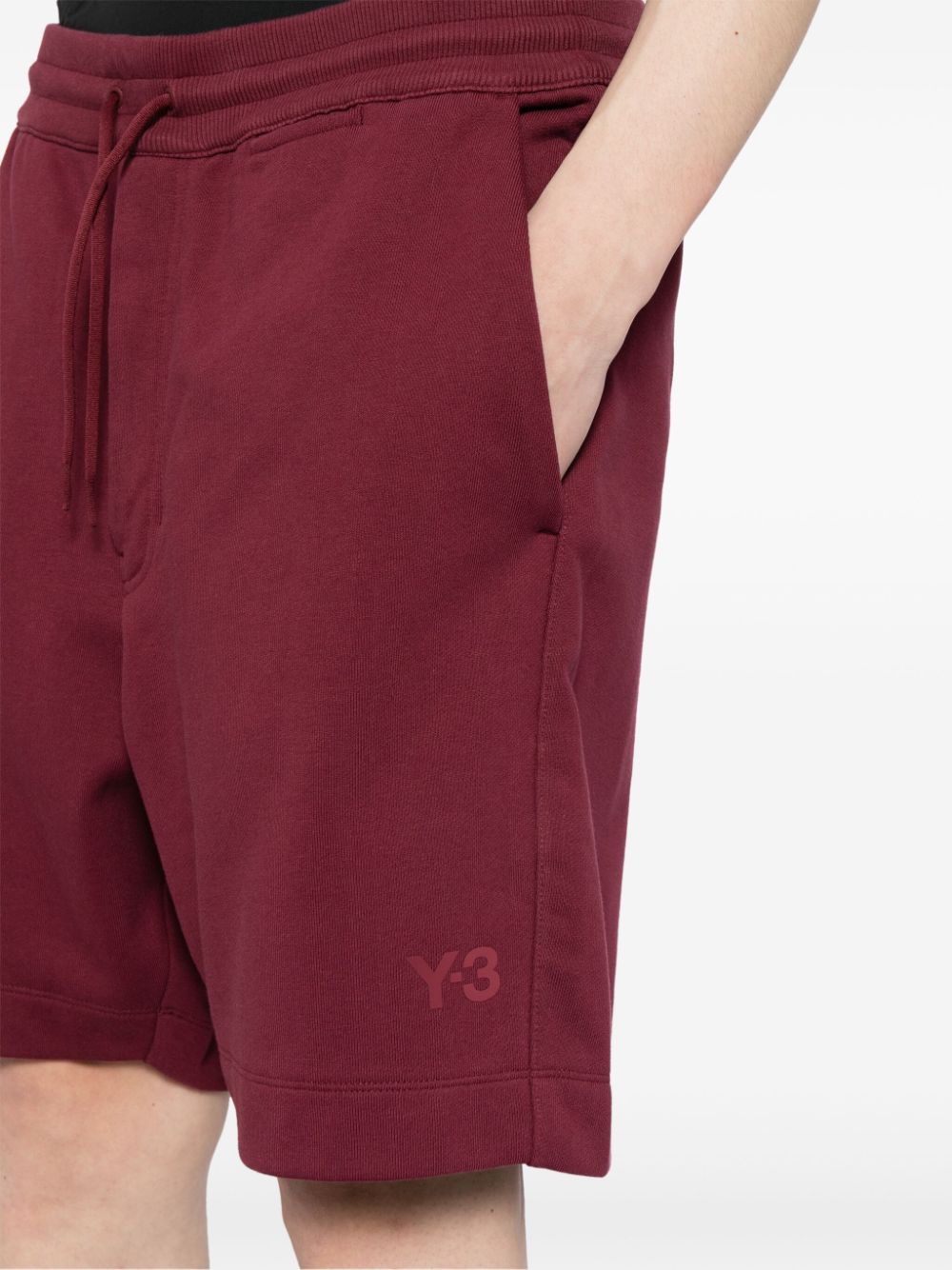 Shop Y-3 Logo-print Track Shorts In Rot