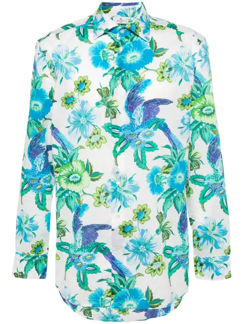 ETRO floral-print cotton shirt