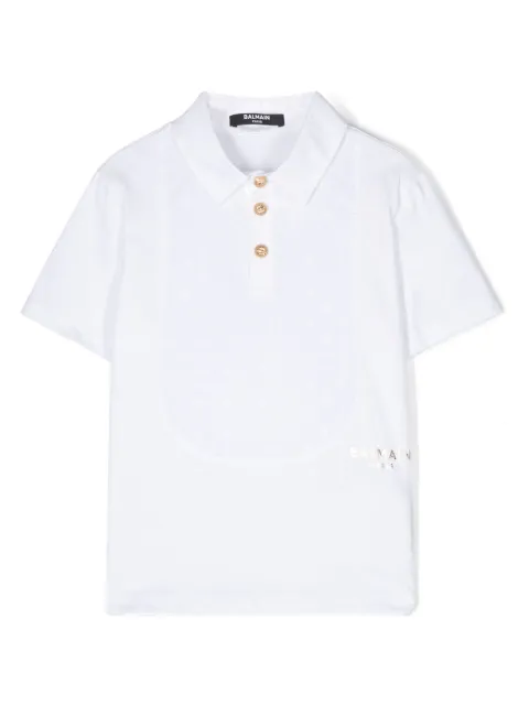 Balmain Kids logo-jacquard polo shirt