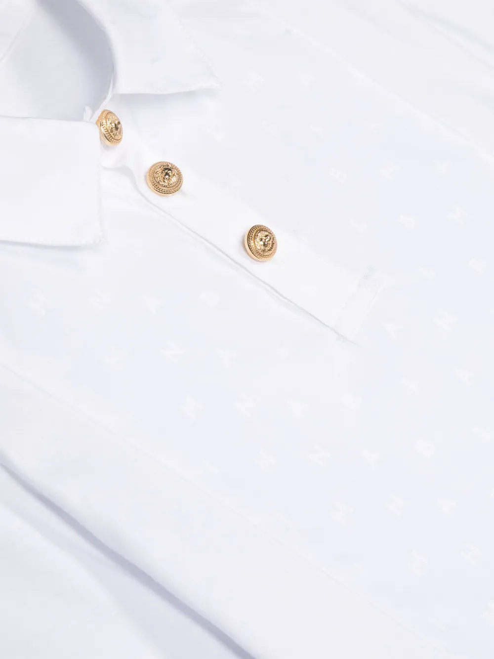 BALMAIN LOGO-JACQUARD POLO SHIRT