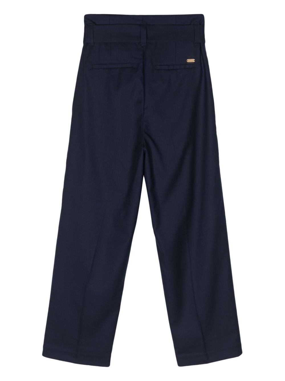 Shop Scotch & Soda Daisy Belted Straight Trousers In Blue