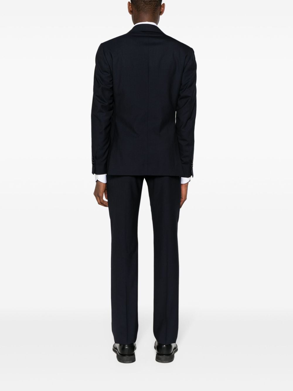 Shop Lardini Single-breasted Wool Suit In Blue