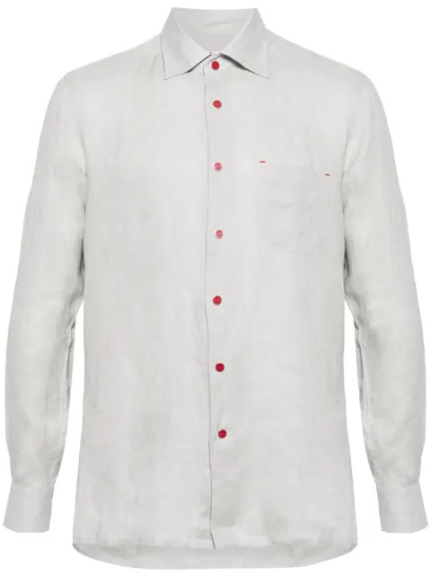 Kiton camisa con cuello italiano