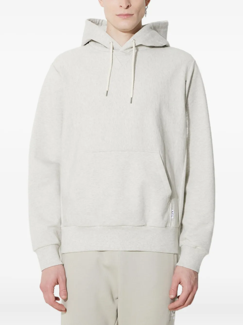 Apc Drawstring-pocket Hoodie In Gray