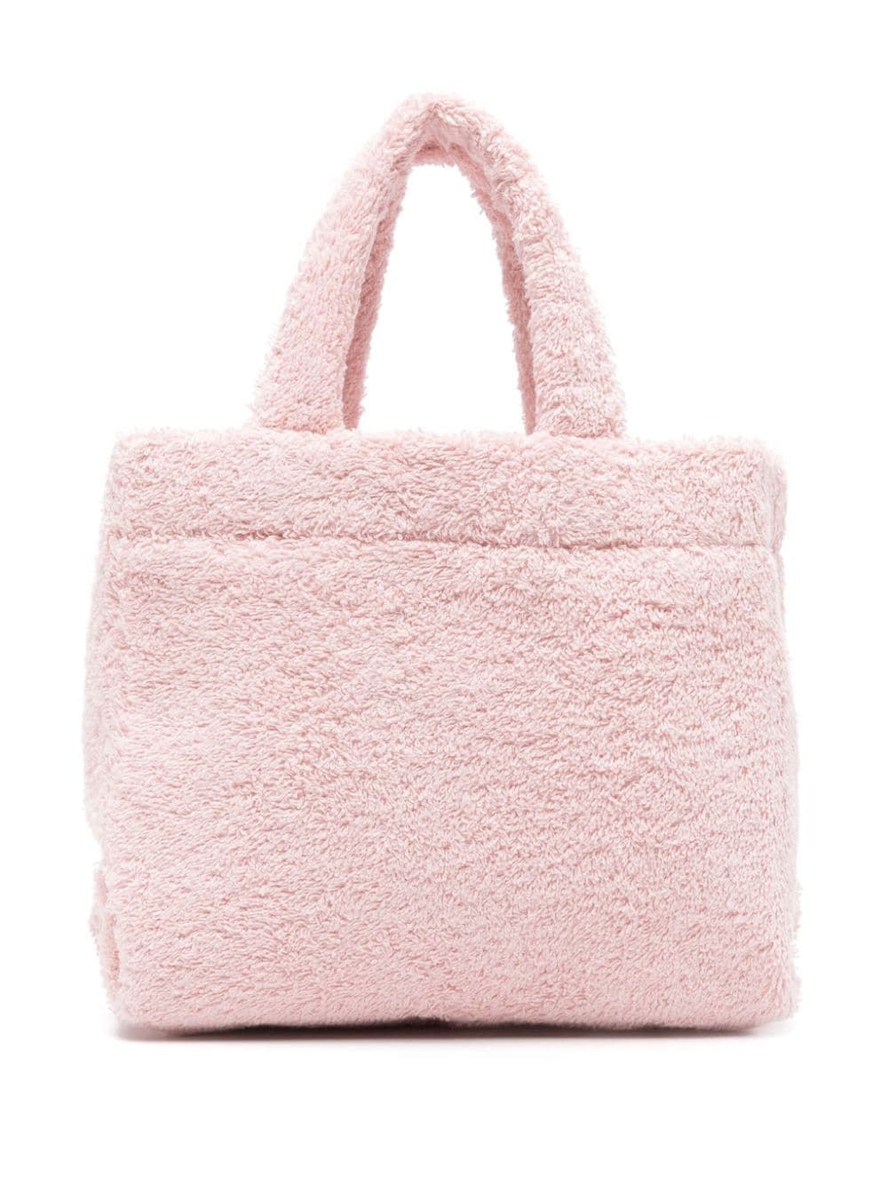 Shop Elisabetta Franchi La Mia Bambina Logo-embroidered Towelling-finish Tote Bag In Pink
