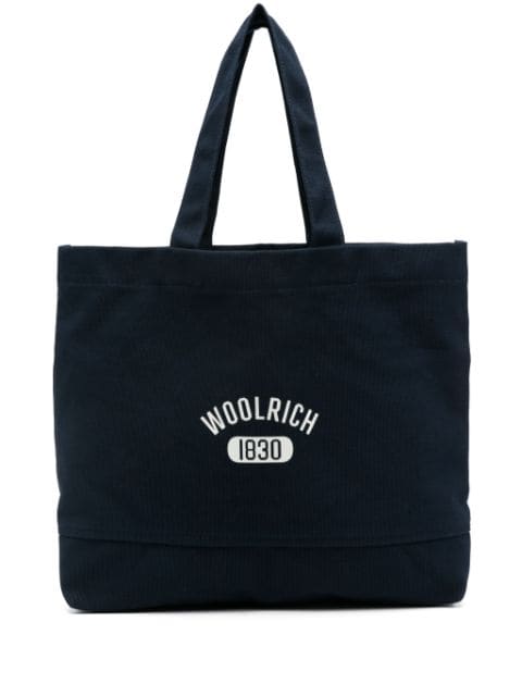 Woolrich logo-print canvas tote bag