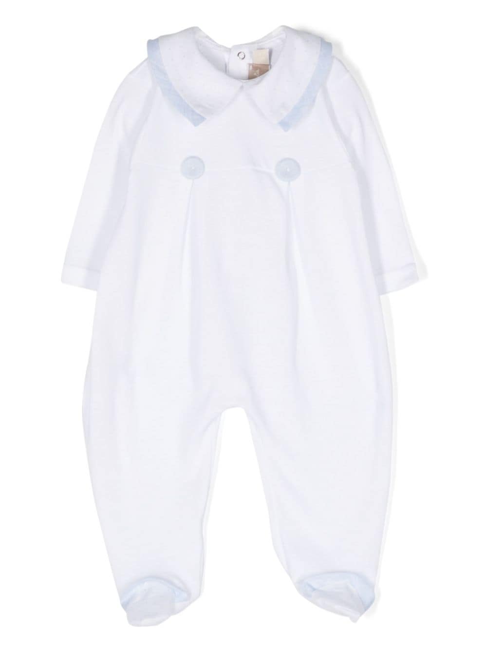 la stupenderia pyjama en coton à bords contrastants - blanc