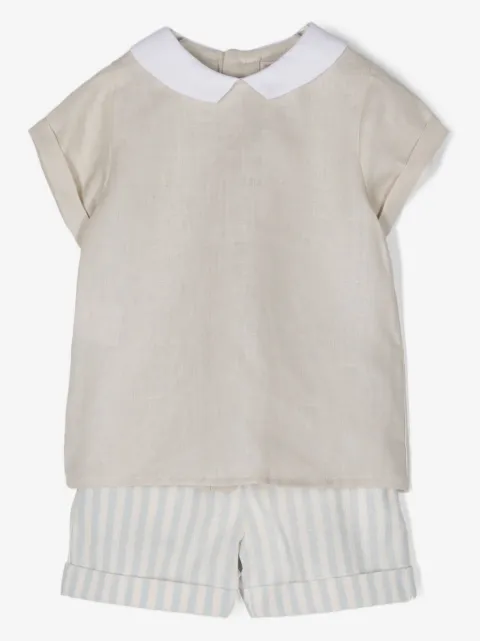 La Stupenderia contrast-collar shorts set