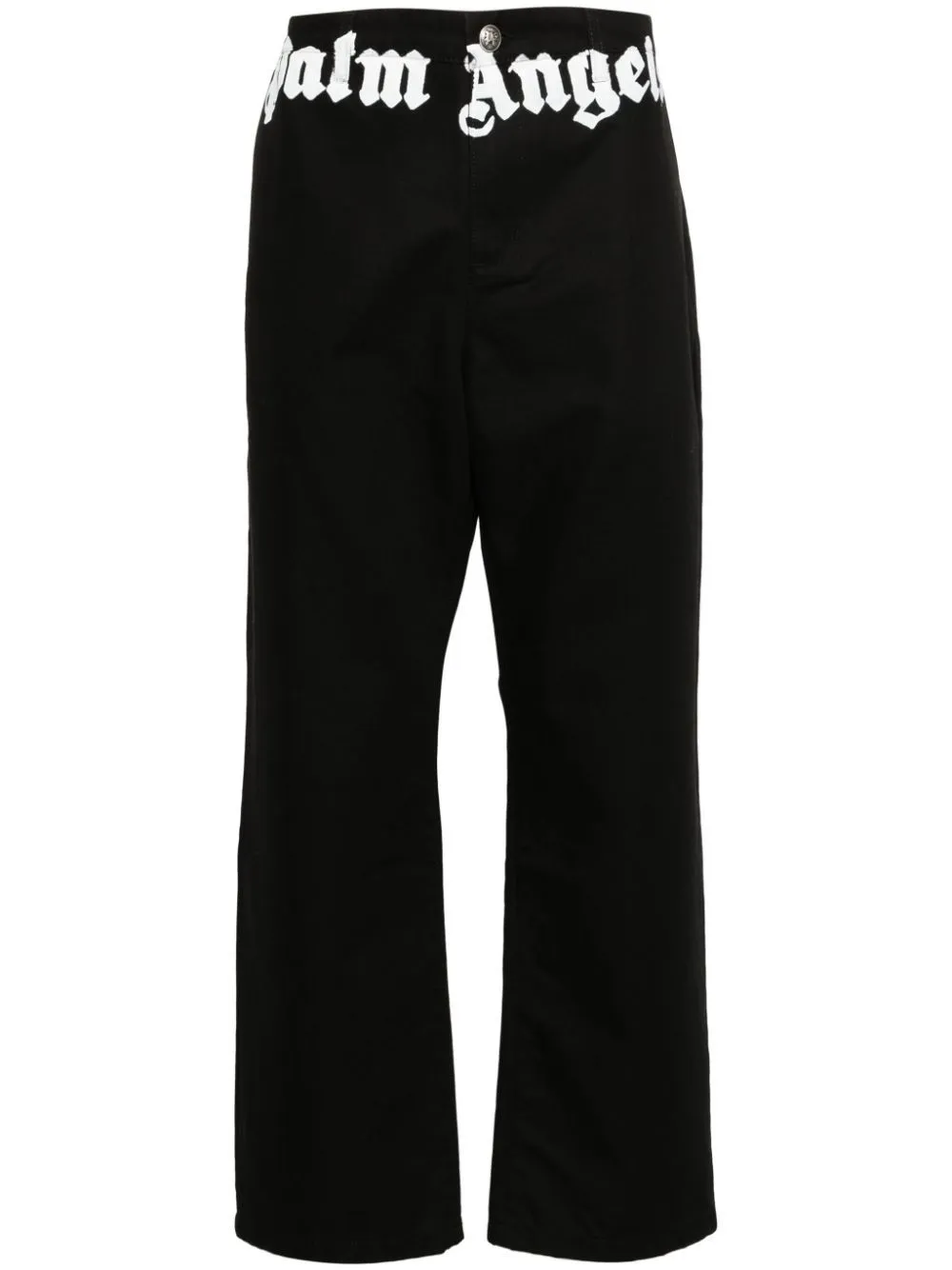 Palm Angels Logo-print Cotton Track Pants In 1003 1003 Black Off White