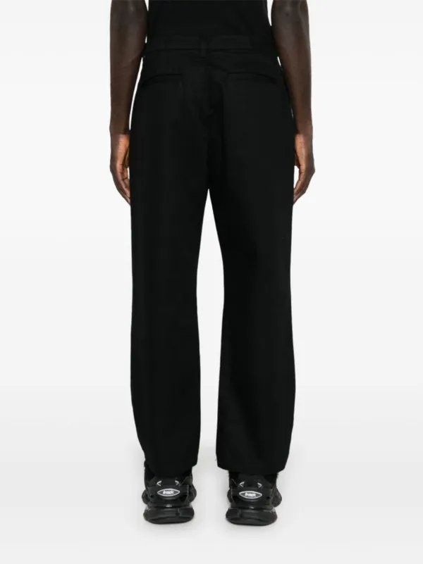 【関税&送料込】Palm Angels Trousers Palm Angels logo-print Cotton Trousers | Black | FARFETCH