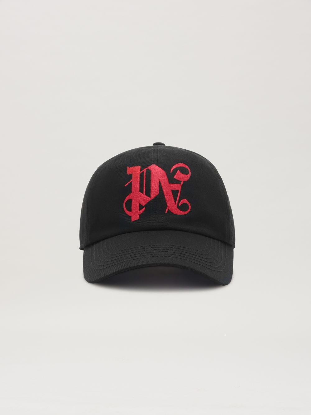 Shop Palm Angels Embroided Monogram Cap In Black