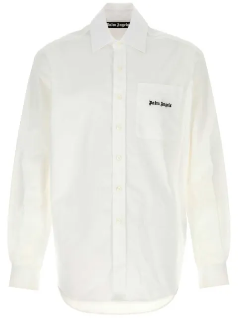 Palm Angels logo-embroidered shirt