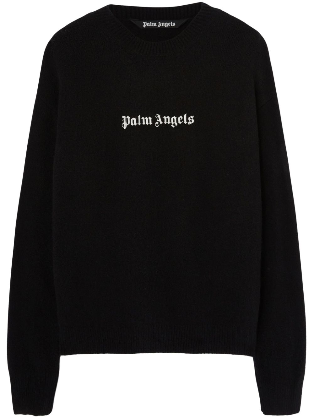 PALM ANGELS LOGO-PRINT CREW-NECK JUMPER 