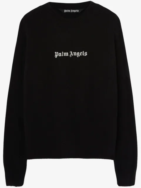 Palm Angels jersey bordado con cuello redondo