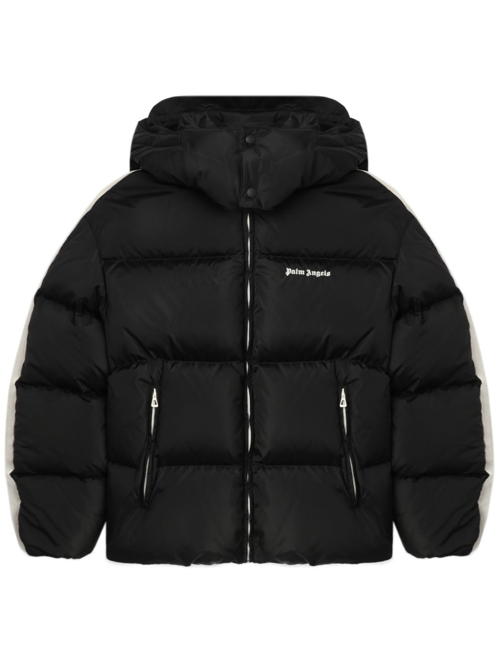 Palm Angels logo-embroidered puffer jacket - Black