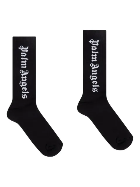 Palm Angels logo-jacquard socks
