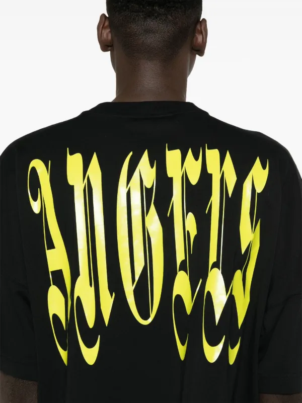 Palm Angels Gothic logo-print T-shirt | Black | FARFETCH