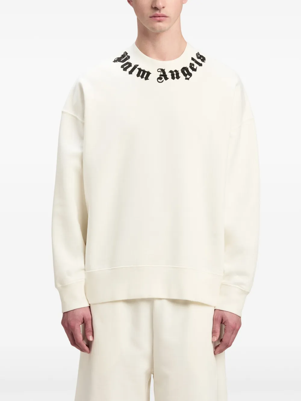 Palm Angels Sweater met logoprint Wit