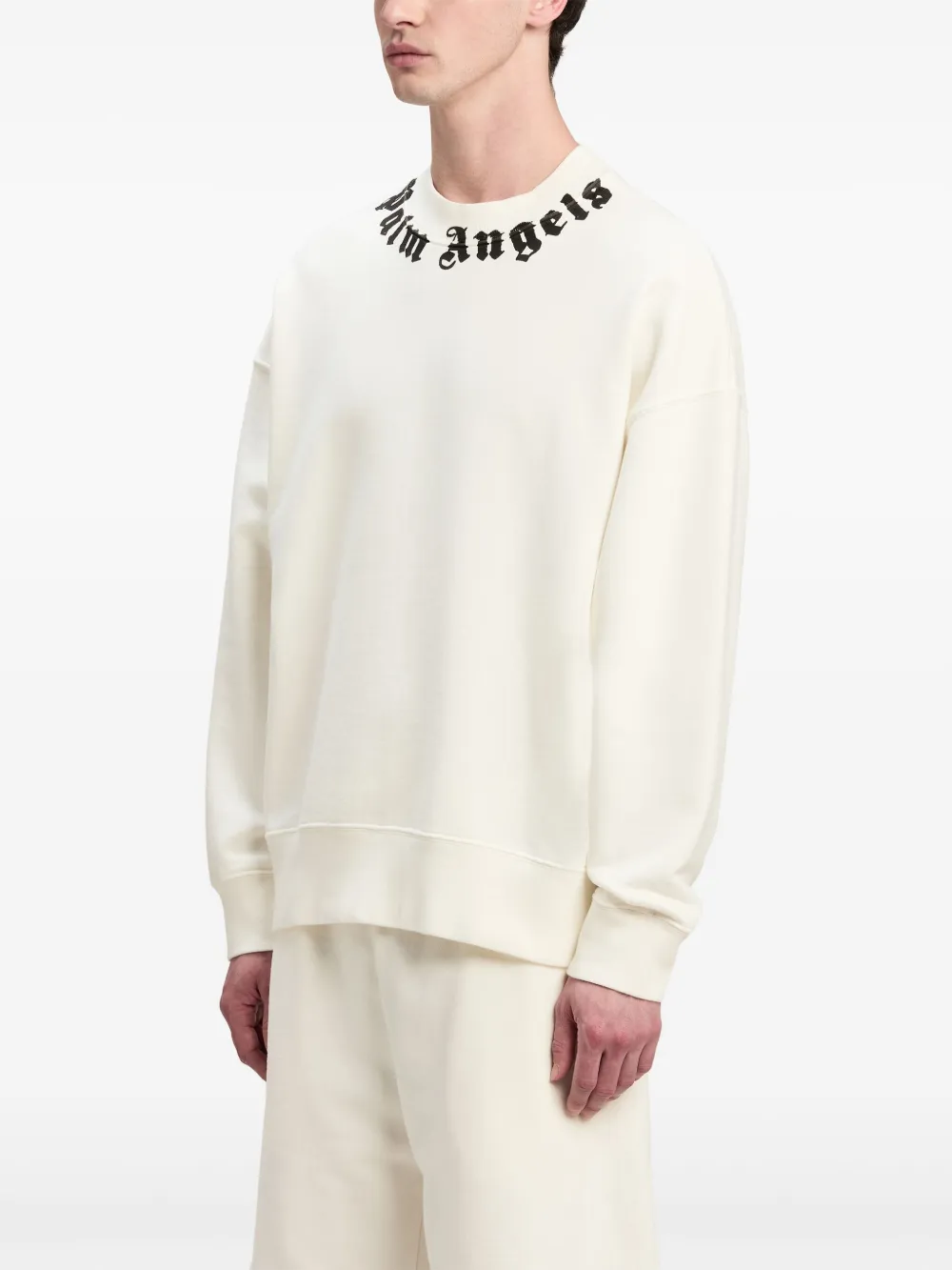 Palm Angels Sweater met logoprint Wit