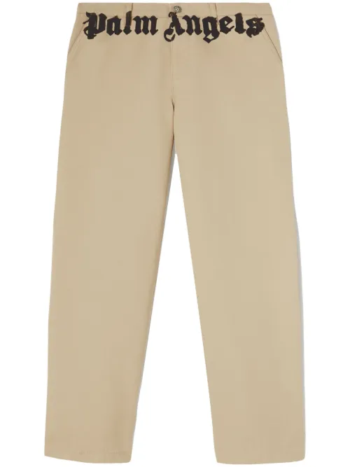 Pantalon chino à logo imprimé - Palm Angels - Modalova