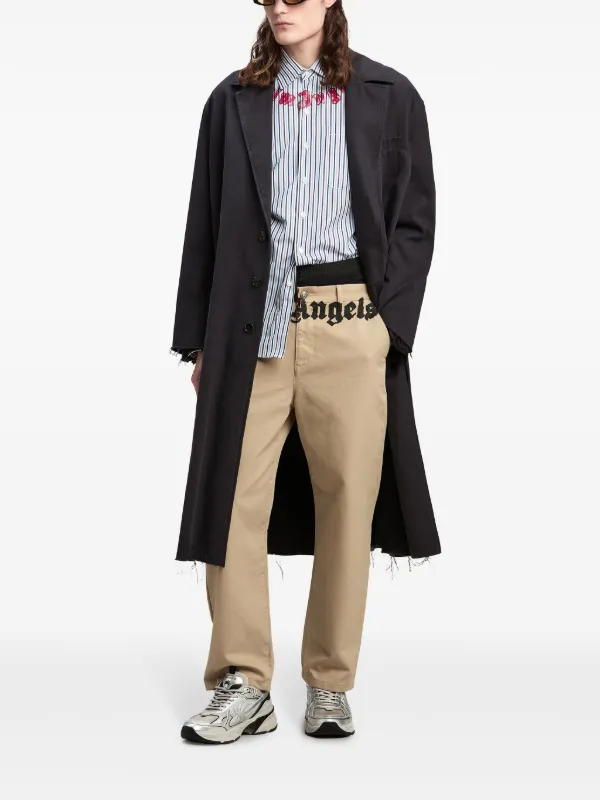 PALM ANGELS モノグラムストライプ スウェットシャツ関税送料込 Palm Angels ストライプ シャツ | ブルー | FARFETCH JP