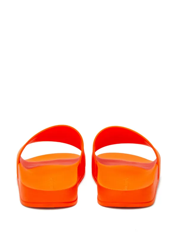 Palm Angels logo-embossed Slides Orange FARFETCH BH
