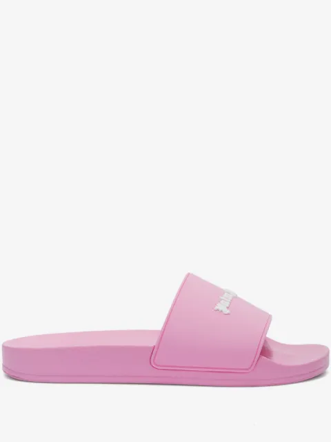 Palm Angels logo-embossed pool slides