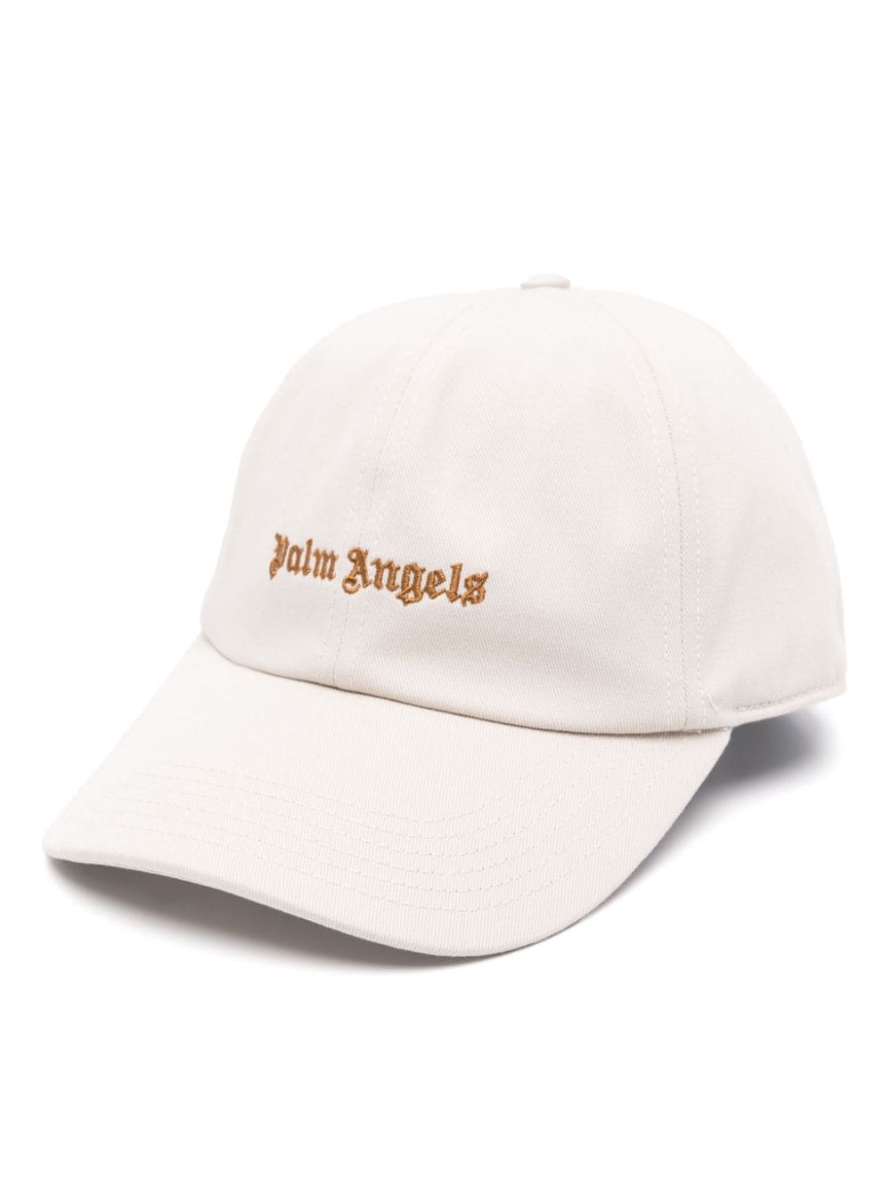 Palm Angels logo-embroidered cotton cap Beige