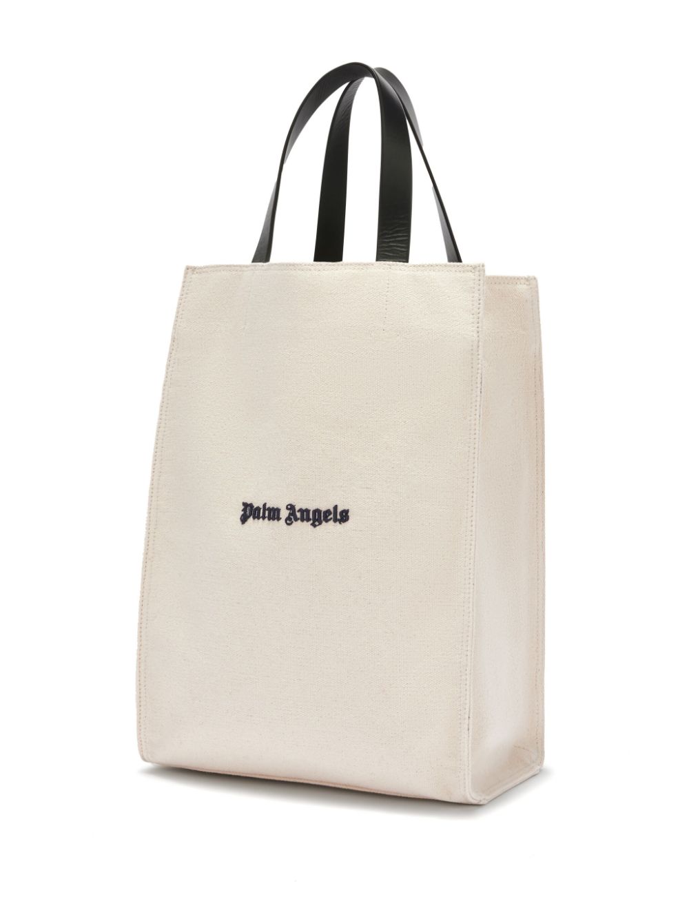 PALM ANGELS LOGO-EMBROIDERED COTTON TOTE BAG 