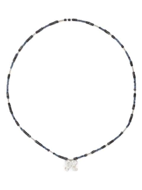 Palm Angels logo pendant beaded nacklace