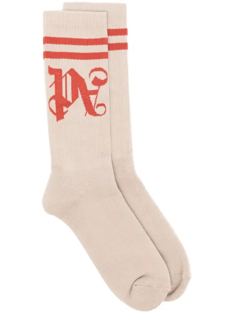 Palm Angels intarsia-knit logo socks