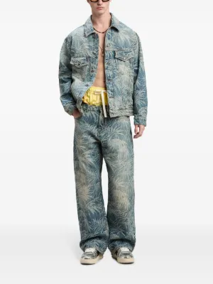 デニム・ジーパン Palm Angels Paris Jeans Wide Palm Angels Paris Jean Wide Leg Baby Blue – LOZURI®