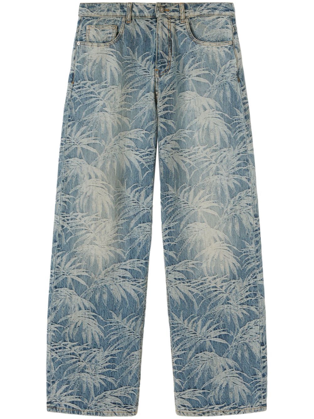 Palm Angels Palms Loose-fit Jeans In Blue