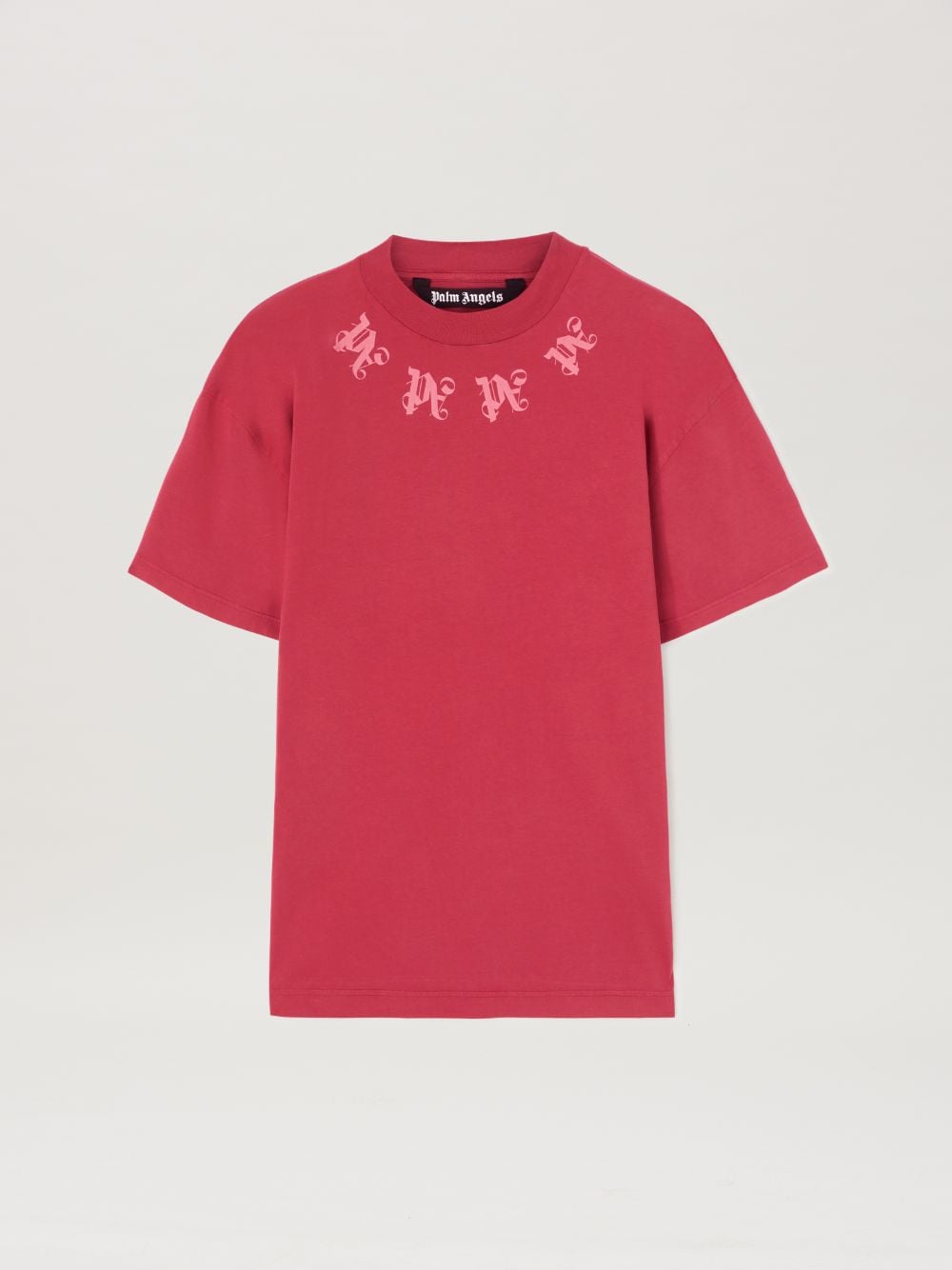 Shop Palm Angels Statement Monogram T-shirt In Pink